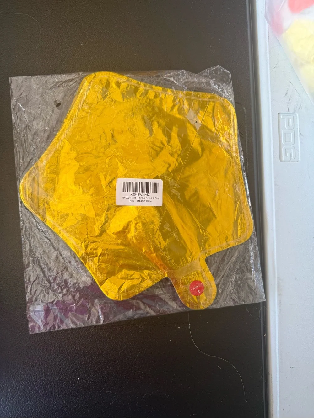 21 Gold Star Foil Balloon (Uninflated)